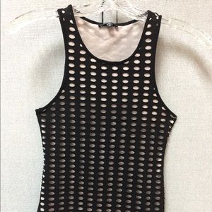 Express fishnet tank top